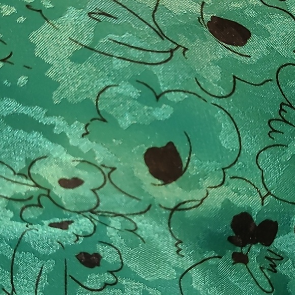 COPY - Green Floral Print Bow Blouse - Picture 2 of 2